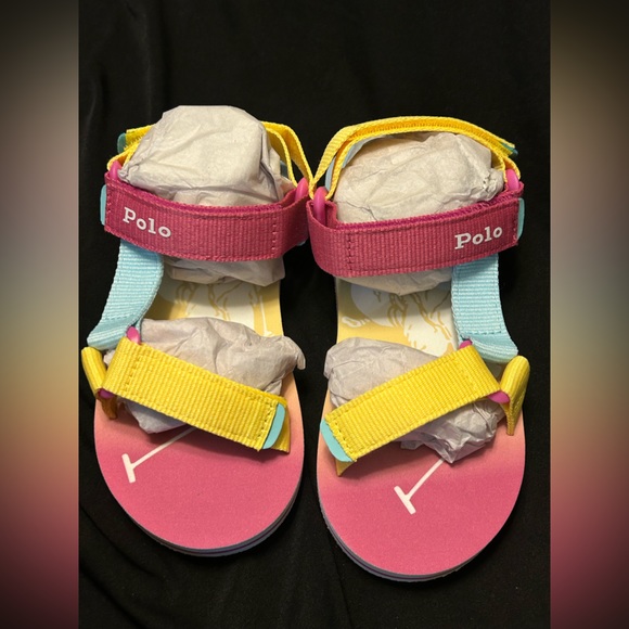 Polo Ralph Lauren Colourblock sandals! Super Cute - Picture 5 of 9